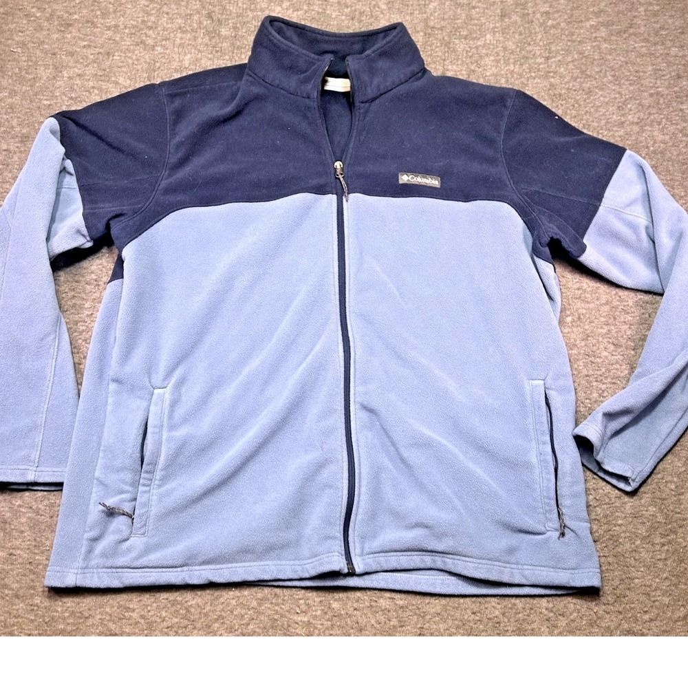 Vintage Columbia Jacket Fleece Mens 2XL XXL Two-Tone‎ Outdoor Casual Camping y2k